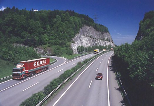 Verkehrswege im Rheintal