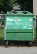 Buntglas-Container